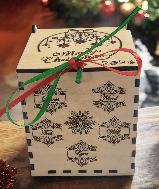 Christmas Train Tree Ornament with Protective Storage Box 