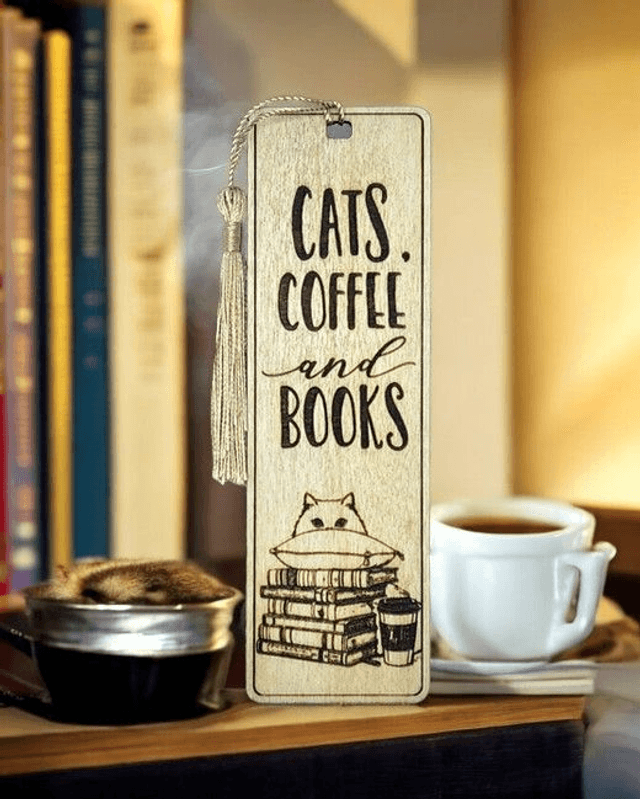 Bookmark - Cats, Coffee &amp; Books...