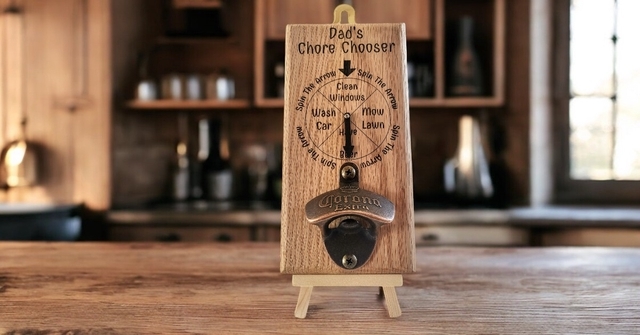 Personalised Oak Bottle Opener: A Fun and Classy Chore Roulette